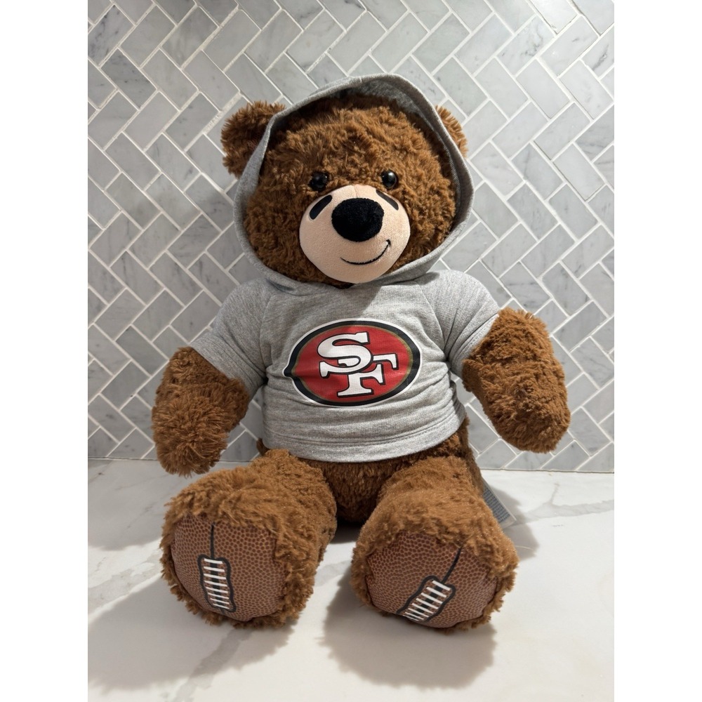Build A Bear Football 18" Teddy Bear W San Francisco Forty Niners 49ers Hoodie